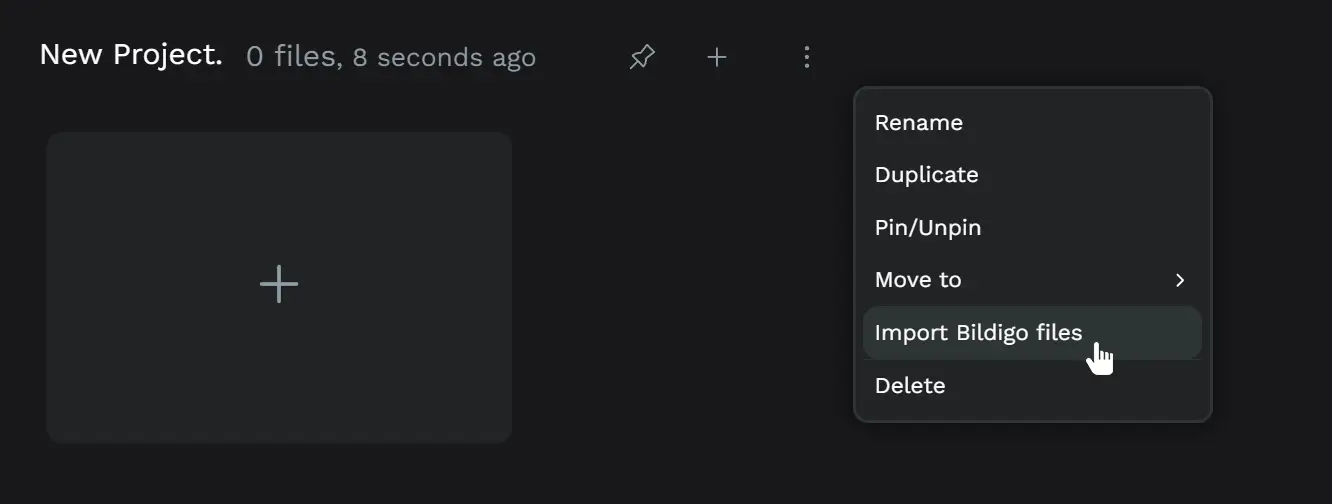 Import bildigo files